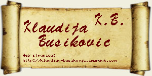 Klaudija Bušiković vizit kartica